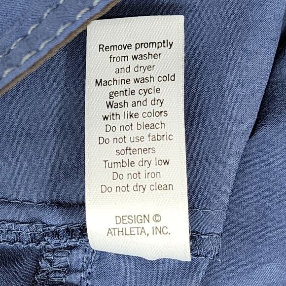 Athleta Pants Womens 6 Blue Low Rise Dipper Cargo Capri Drawstring Hem Hiking - Picture 8 of 13